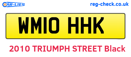 WM10HHK are the vehicle registration plates.