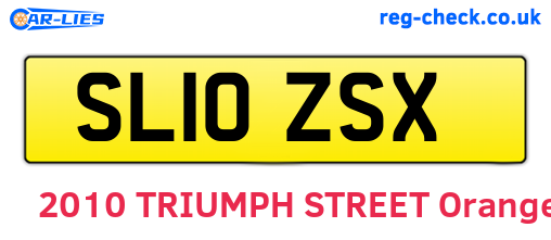 SL10ZSX are the vehicle registration plates.