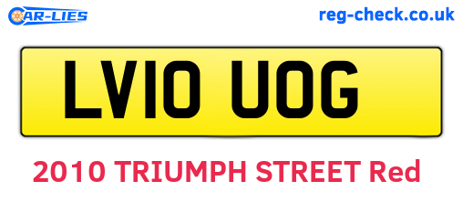 LV10UOG are the vehicle registration plates.