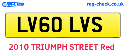 LV60LVS are the vehicle registration plates.