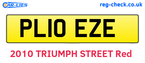 PL10EZE are the vehicle registration plates.