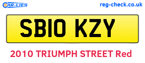 SB10KZY are the vehicle registration plates.