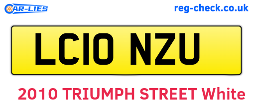 LC10NZU are the vehicle registration plates.