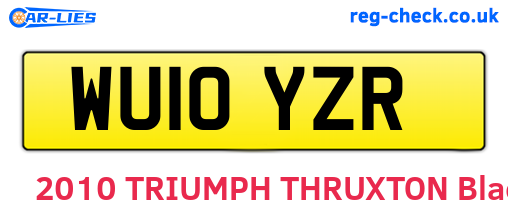WU10YZR are the vehicle registration plates.