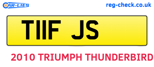 T11FJS are the vehicle registration plates.
