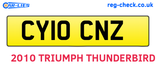 CY10CNZ are the vehicle registration plates.