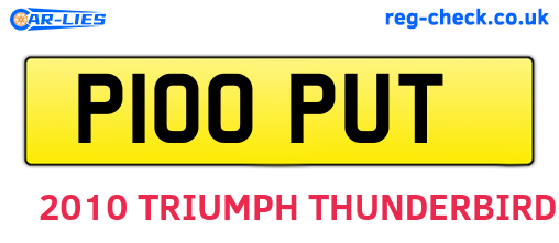 P100PUT are the vehicle registration plates.