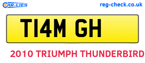 T14MGH are the vehicle registration plates.