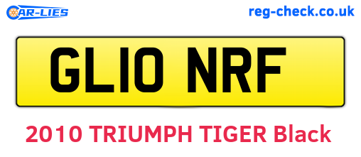 GL10NRF are the vehicle registration plates.