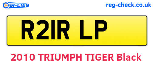 R21RLP are the vehicle registration plates.