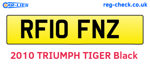 RF10FNZ are the vehicle registration plates.