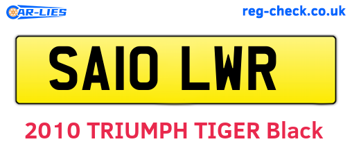 SA10LWR are the vehicle registration plates.