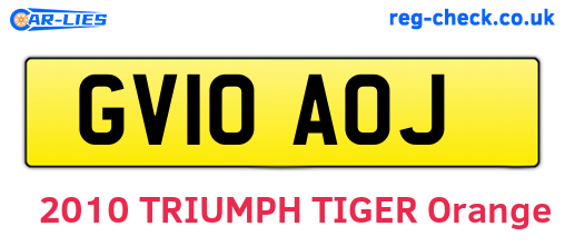 GV10AOJ are the vehicle registration plates.