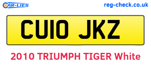 CU10JKZ are the vehicle registration plates.