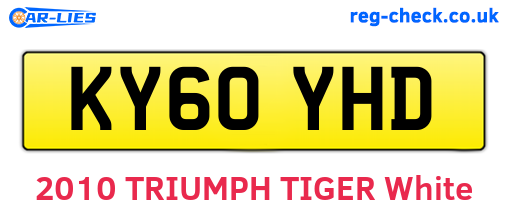 KY60YHD are the vehicle registration plates.