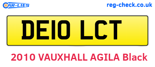 DE10LCT are the vehicle registration plates.
