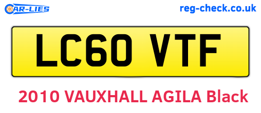LC60VTF are the vehicle registration plates.