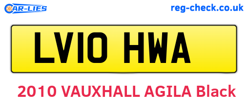 LV10HWA are the vehicle registration plates.