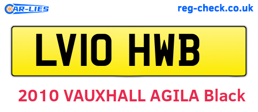 LV10HWB are the vehicle registration plates.