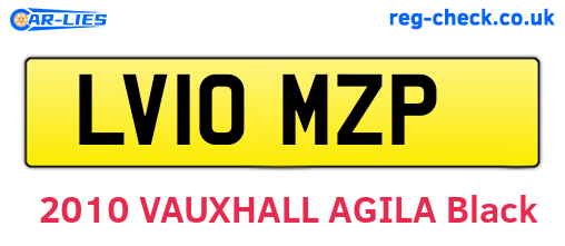 LV10MZP are the vehicle registration plates.