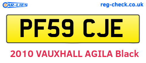 PF59CJE are the vehicle registration plates.