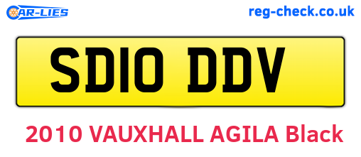 SD10DDV are the vehicle registration plates.