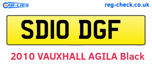 SD10DGF are the vehicle registration plates.