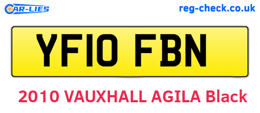 YF10FBN are the vehicle registration plates.