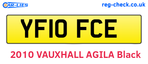 YF10FCE are the vehicle registration plates.