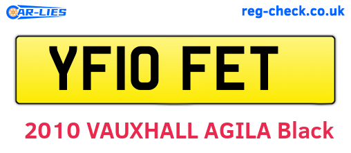 YF10FET are the vehicle registration plates.