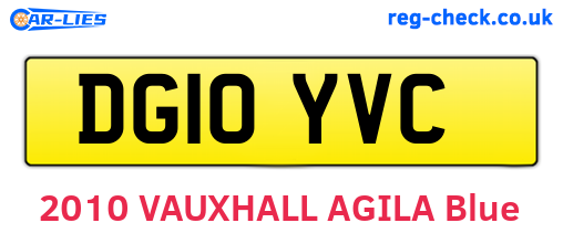DG10YVC are the vehicle registration plates.