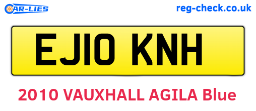 EJ10KNH are the vehicle registration plates.