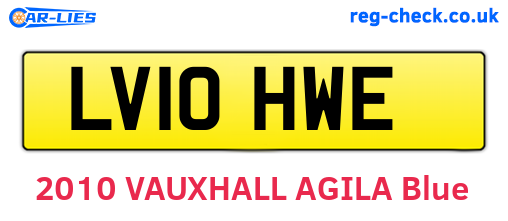 LV10HWE are the vehicle registration plates.