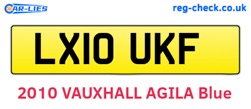 LX10UKF are the vehicle registration plates.