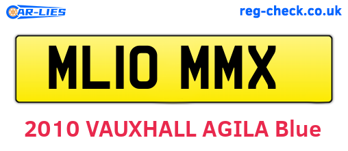 ML10MMX are the vehicle registration plates.