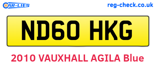ND60HKG are the vehicle registration plates.