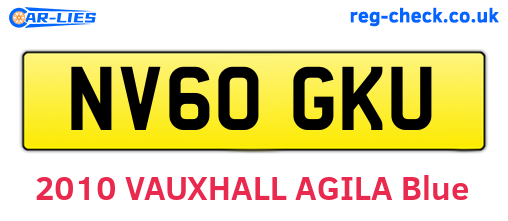 NV60GKU are the vehicle registration plates.