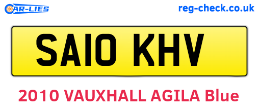 SA10KHV are the vehicle registration plates.