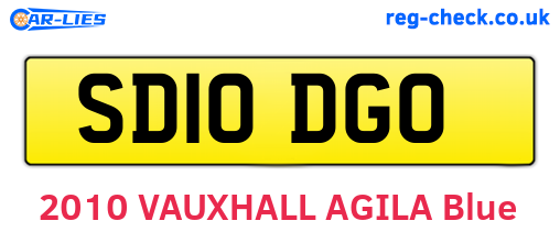 SD10DGO are the vehicle registration plates.
