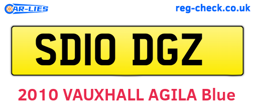 SD10DGZ are the vehicle registration plates.