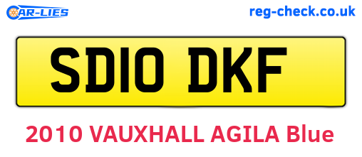 SD10DKF are the vehicle registration plates.