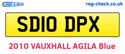 SD10DPX are the vehicle registration plates.
