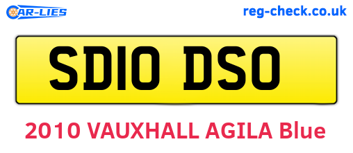 SD10DSO are the vehicle registration plates.