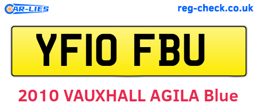 YF10FBU are the vehicle registration plates.