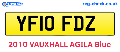 YF10FDZ are the vehicle registration plates.