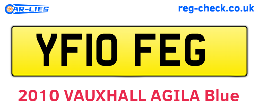 YF10FEG are the vehicle registration plates.