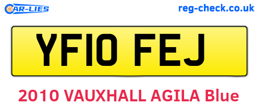YF10FEJ are the vehicle registration plates.
