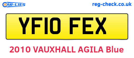 YF10FEX are the vehicle registration plates.