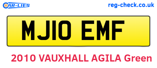 MJ10EMF are the vehicle registration plates.