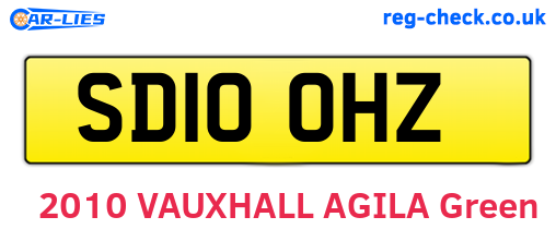 SD10OHZ are the vehicle registration plates.